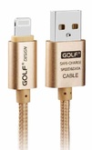 Golf Кабель зарядного устройства Apple iPhone 5 5S 6 ipad 4 5 (1.5 метра) gold